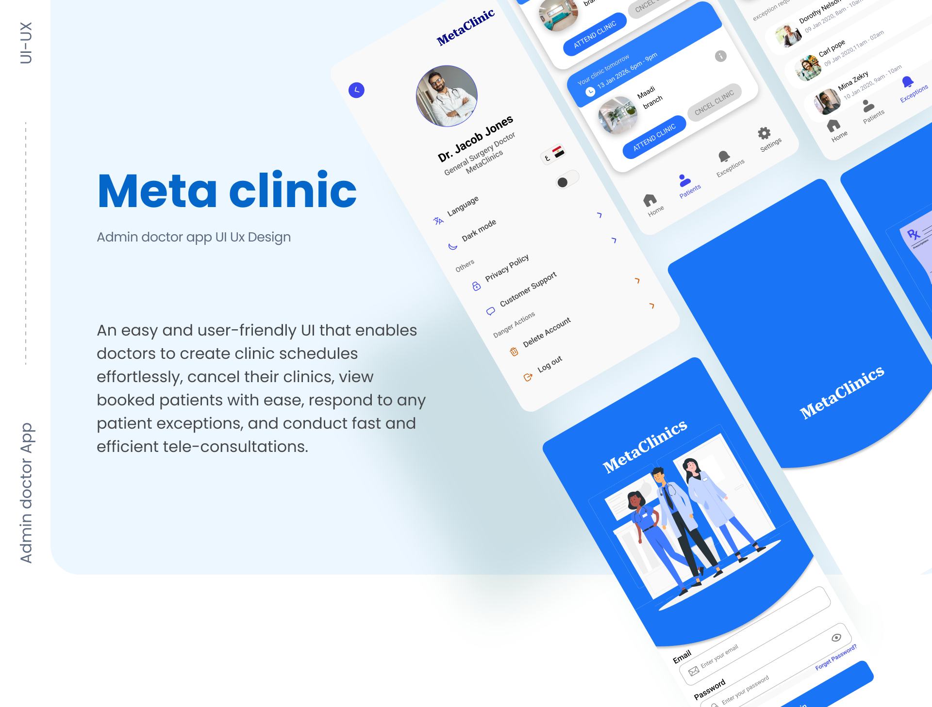 Meta Clinic Project — Admin Doctor App project preview